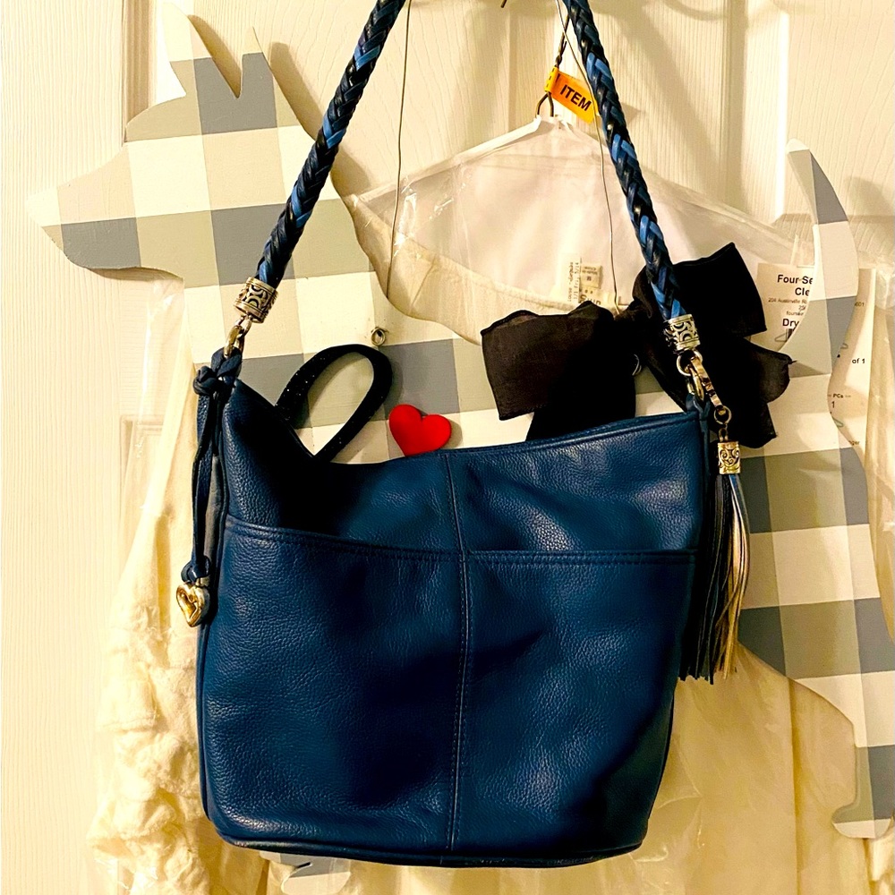Brighton Beck blue leather bag